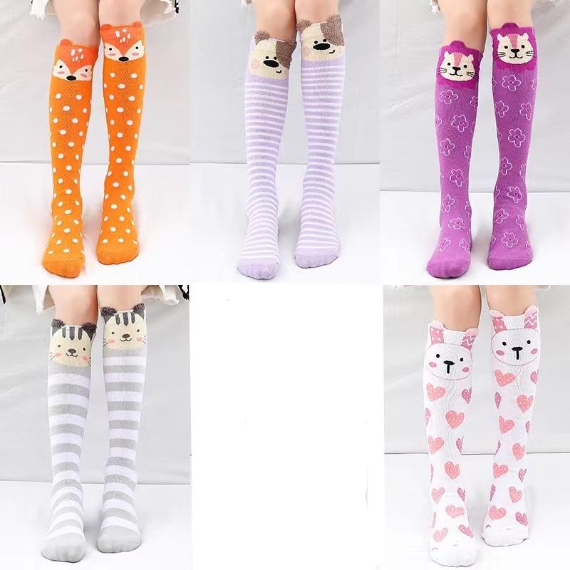 Носки для девочек 3-12 лет Хлопковые гольфы Милые длинные детские гольфы для танцев для девочек Малышей Малышей