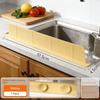 Integrated Suction Cup Water Barrier for Sink, Splash-Proof Water Guard for Washbasin, Elevated Kitchen Silicone Board