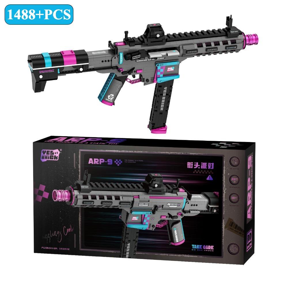 MOC Военный MP5 KSV M4A1 ARP-9 Модель Автомата Строительные Блоки DIY Оружие Микро Кирпичи Игрушка Ребенок Мальчик Рождественский Подарок