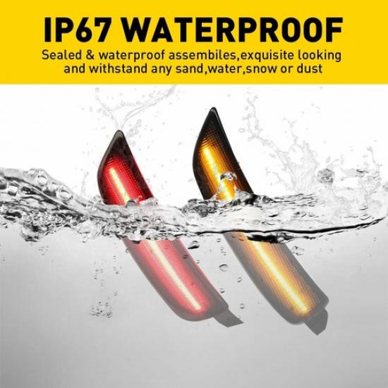 4X For Mazda Miata MX-5 2016-UP Smoked Lens Front Rear LED Side Marker Light EOA