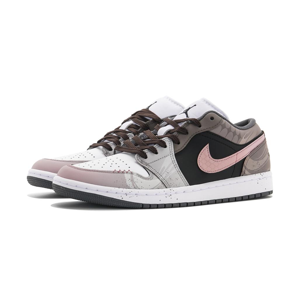 Jordan Air Jordan 1 Устойчивые к истиранию Устойчивые к истиранию Низкие винтажные баскетбольные кроссовки Унисекс Черный Коричневый Розовый 553558-152(Команда578-)