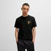 T-SHIRT - HUGO - DIRIDUMTI - Coton Noir - Manches Courtes - Logo Revisité