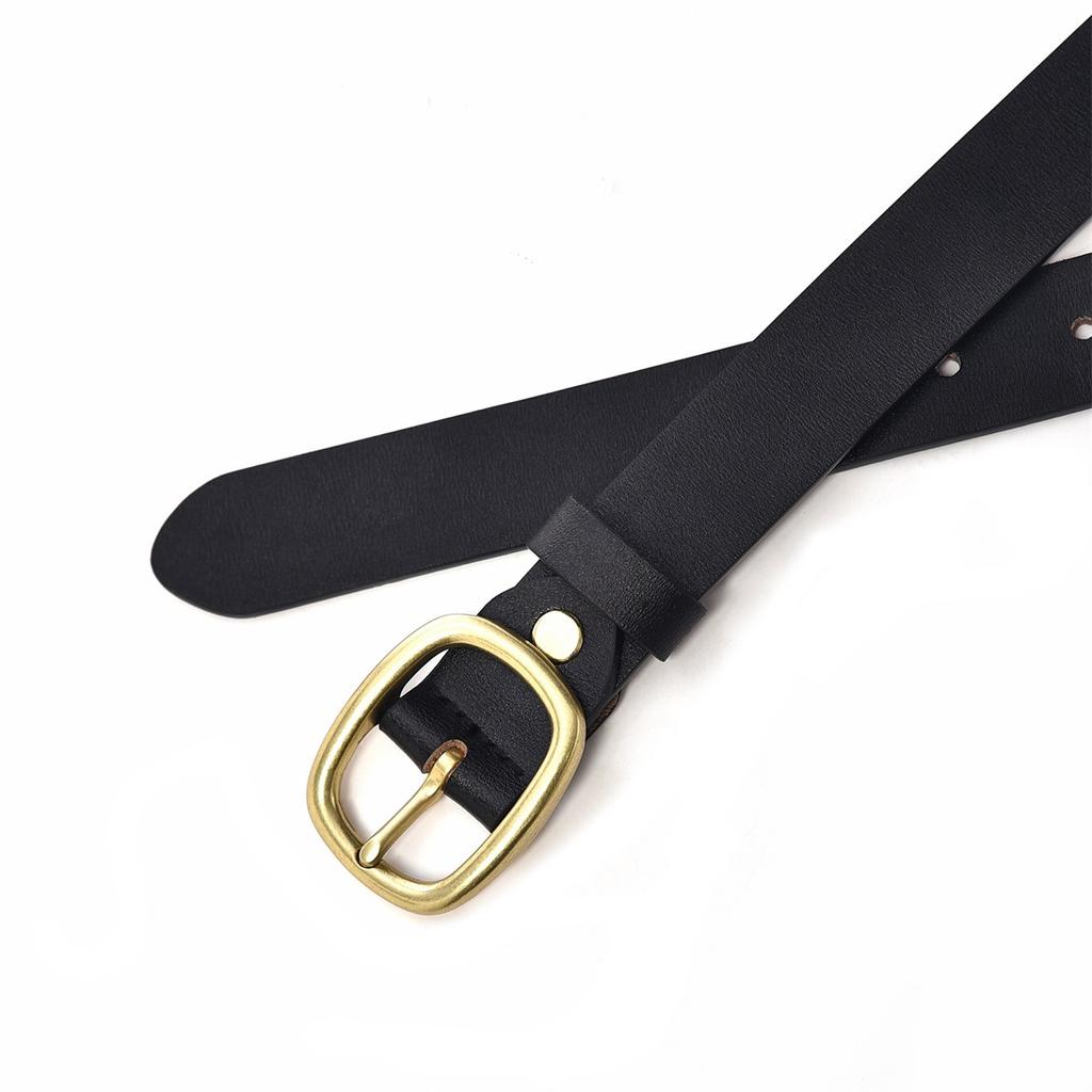 Ремень из натуральной кожи для женщин, классический японский ремень с пряжкой-пином, повседневный универсальный тонкий ремень для девушек