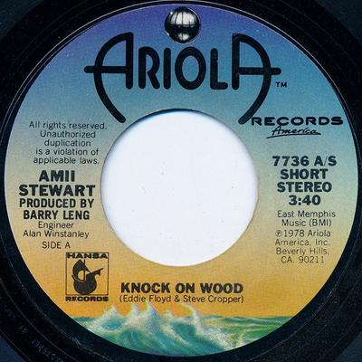 7-дюймовая пластинка AMII STEWART - Knock On Wood 7736 Ariola Records 1979 США Танцевальная и электронная музыка Б/у