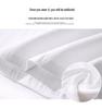 Women's Mid-Length White Cotton Long-Sleeve T-Shirt, Autumn/Winter Style, Semi-High Neck, Loose Fit, Base Layer, Covers Buttocks, Trendy Design.