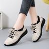 Spring and Autumn New Genuine Leather Tendon Sole Shoes Women's Wear-Resistant Flat Casual Cowhide Middle-Aged and Elderly Mom Shoes