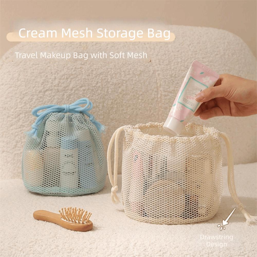 Portable Mesh Makeup Bag Gauze Toiletry Bag Portable Travel Storage Bag  Business