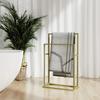 VidaXL Freestanding Towel Rack Gold 48x24x78.5 Cm Iron 343089