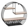 Atmosphera Round Metal Wall Shelf - Black