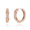 ELLE Jewelry 14K GF Wave Cubic One-Touch Earrings ELGPEE395