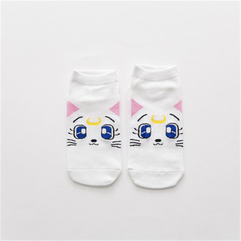 New Cute Cartoon Breathable Soft Cotton Women Sailor Moon Ice Moon Female Girls Spring Autumn Funny Sweet Socks Dropship
