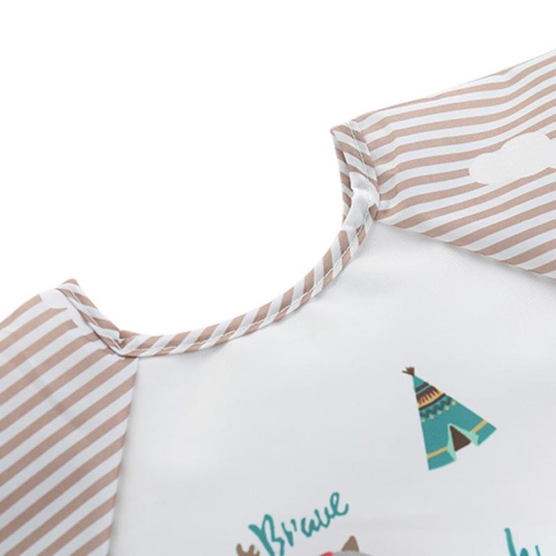 Унисекс для малышей, непромокаемый нагрудник с короткими рукавами, одежда для отрыжки, детский халат с героями мультфильмов, аксессуары для кормления