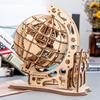 Wooden Simulation Ornament 3D Assembly Globe, Creative Diy Three-Dimensional Assembly Handicraft Mechanical Transmission Model