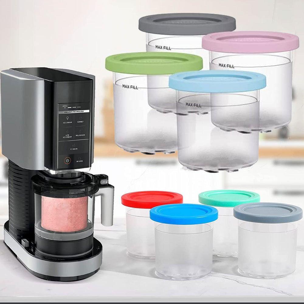 Кухонные гаджеты, банки для хранения пинтов мороженого, банки для хранения Ninja Creami с крышками, контейнеры для мороженого