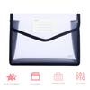 A4 Colorful File Folder with Label Pocket Horizontal Snap Button Portable Examination Paper Document File Organizer Bag School Supplies