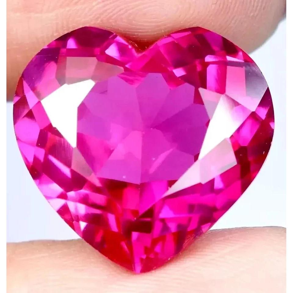 Certified Natural Pink Ruby Burmese Heart 20 Ct+ Beautiful Loose Gemstone