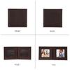 Retro Double Photo Frame Opening Folding Collage picture Holder Genuine Leather Photo Stand for Desktop Display Home Decoration