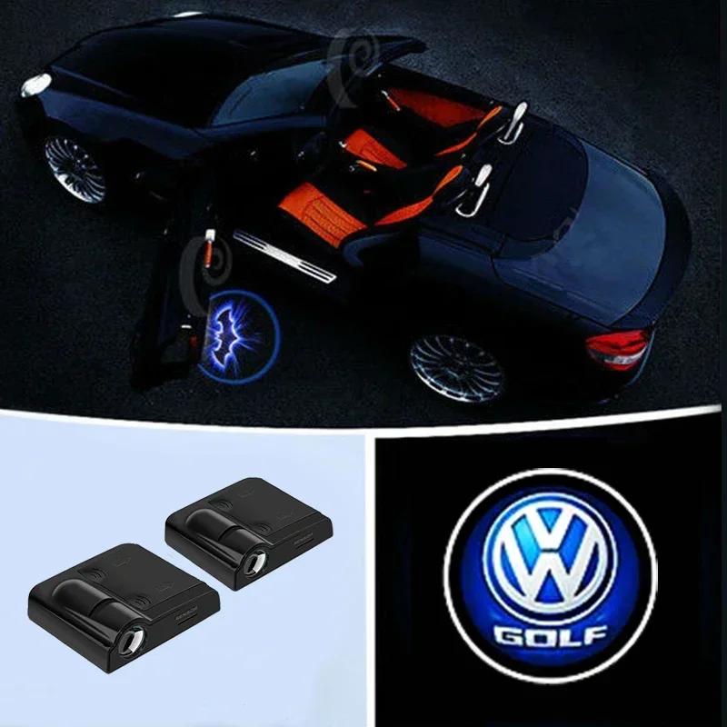 Для VW Новый 2 шт. Автомобильный световой приветственный знак логотипа двери Для Volkswagen Golf MK4 MK6 MK7 Jetta Touareg Beetle Passat Polo Tiguan CC Ac