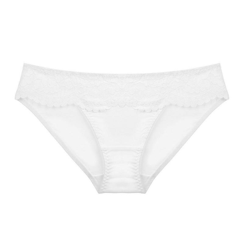 Women Sexy French Ultra Thin Flower Embroidered Lace Low Waist Butt Lifting Panties