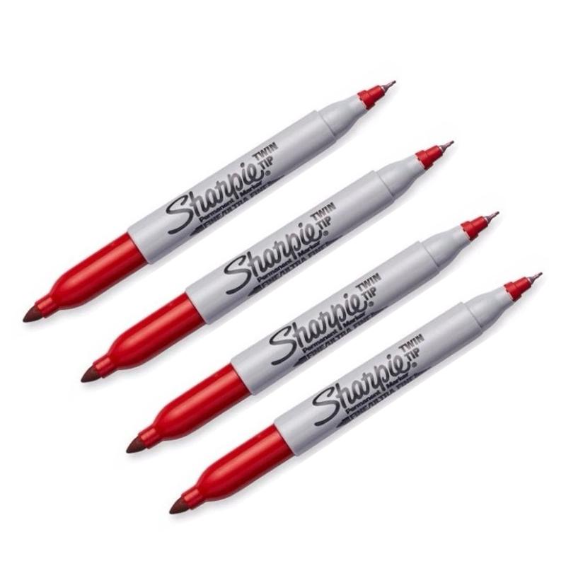 4colors/Lot Sharpie 32000 Fine Marker Pen Twin Tip Markers Quick Dry Ink Smooth Writing for Office,Laboratory,Industrial