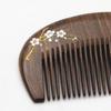Gold Sandalwood Sandalwood Hair Comb Pink Plum Blossom Wood Combs New Head Massage Comb  Gift
