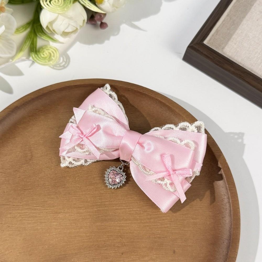 Sweet Lace Bow Hair Clip Lolita Women's Barrettes Cute Hairpin Headwear