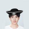 Vintage Triangular Hat with Roll Up Brim Halloween Banquet Party Pirate Hat for Girls Festival Theatrical Performances