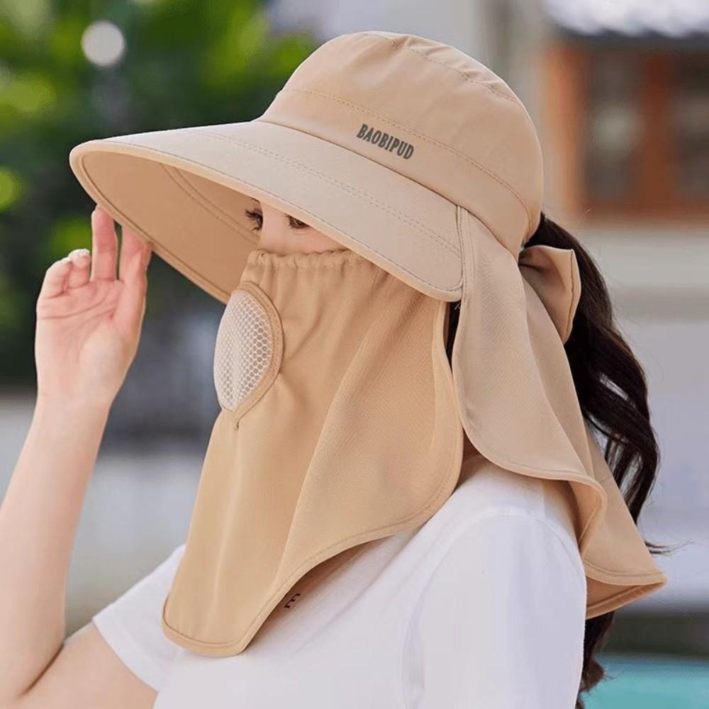 Wide Brim Sunscreen Sun Hat Lightweight Neck Flap Hat Visor Cap Picking Tea Hat Outdoor Activities