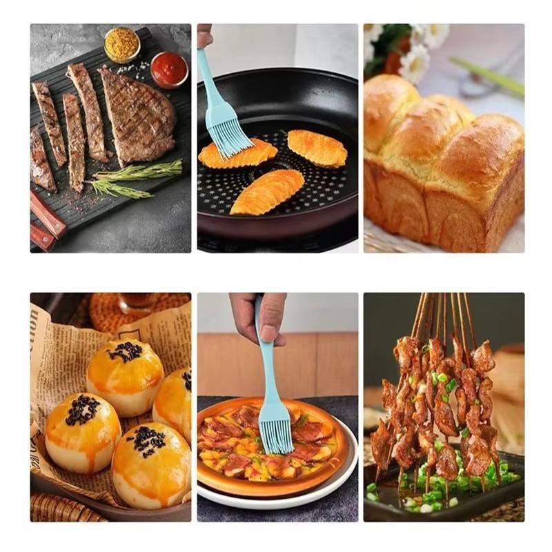 Силиконовая термостойкая кисть для барбекю, маринования, жарки мяса, полива теста, масла, соуса, колбас, десертов