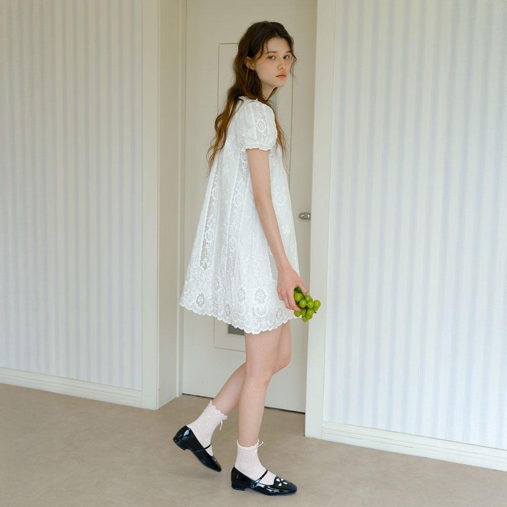 Ceme Adu Cest_Lace Embroidered Babydoll Dress