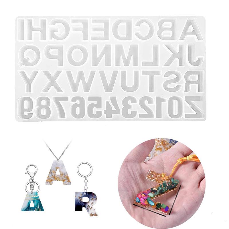 Силиконовая форма для изготовления украшений из эпоксидной смолы своими руками: Буквы и Цифры для Изготовления Подвесок