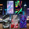 Психоделический голографический чехол для телефона Samsung S25, S24, S21, S22, S23, S30, Ultra, S20, Plus, Fe, Lite, Note 10, Черный чехол