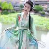Китайская фея Ханфу, повседневная одежда, женский костюм с плиссированной юбкой