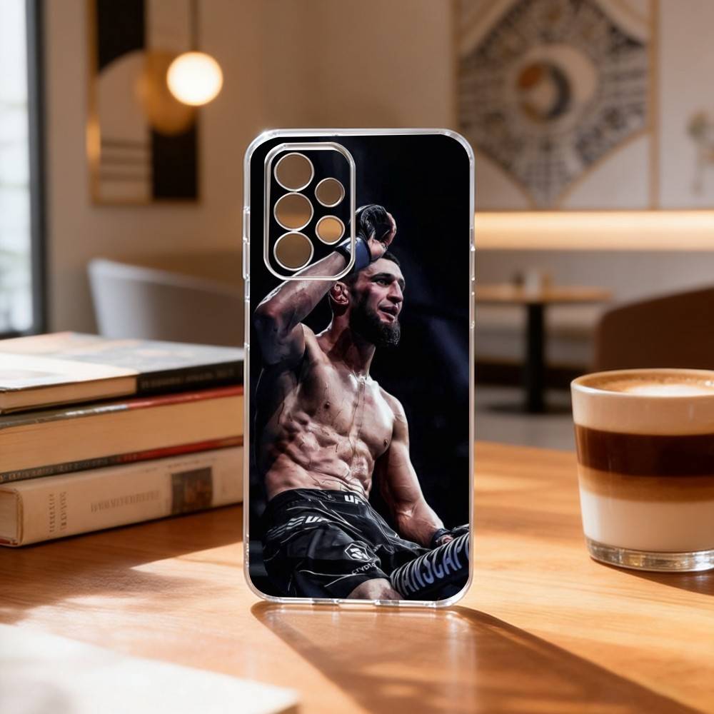 Чехол для телефона с изображением орла K-Khamzat Chimaev для Samsung S25,S24,S21,S22,S23,S30,Ultra,S20,Plus,Fe Прозрачная крышка