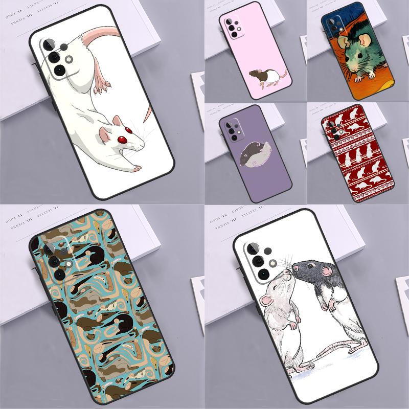 Cute Rattie Rats For Samsung Galaxy A55 A35 A05 A52 A32 A22 A54 A14 A16 A26 A36 A56 A06 A15 A53 A33 A13 Case