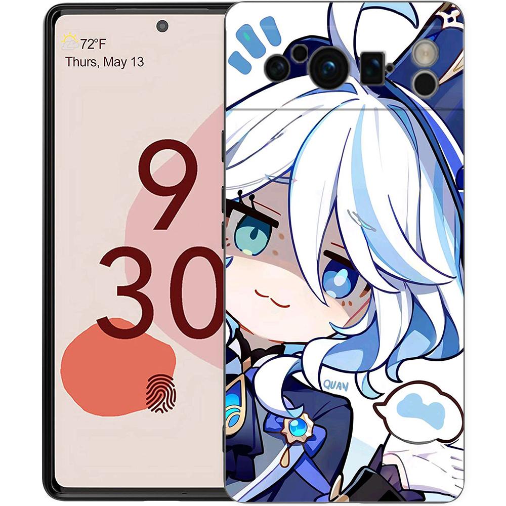 Чехол для телефона Google Pixel 10 Pro Pixel 9 Pro XL TPU Чехол Pixel 8 Pro 9A 8A 7A 7 6A 6 Pro Покрытие Genshin Impact Милая Фурина
