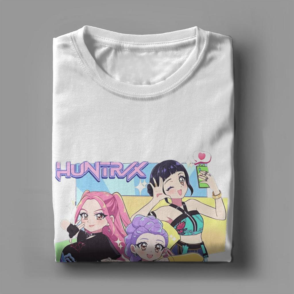 K-pop Охотники на демонов Huntrix Girls Мужская футболка Смешные футболки С коротким рукавом Круглый вырез Чистый хлопок Идея для подарка Одежда