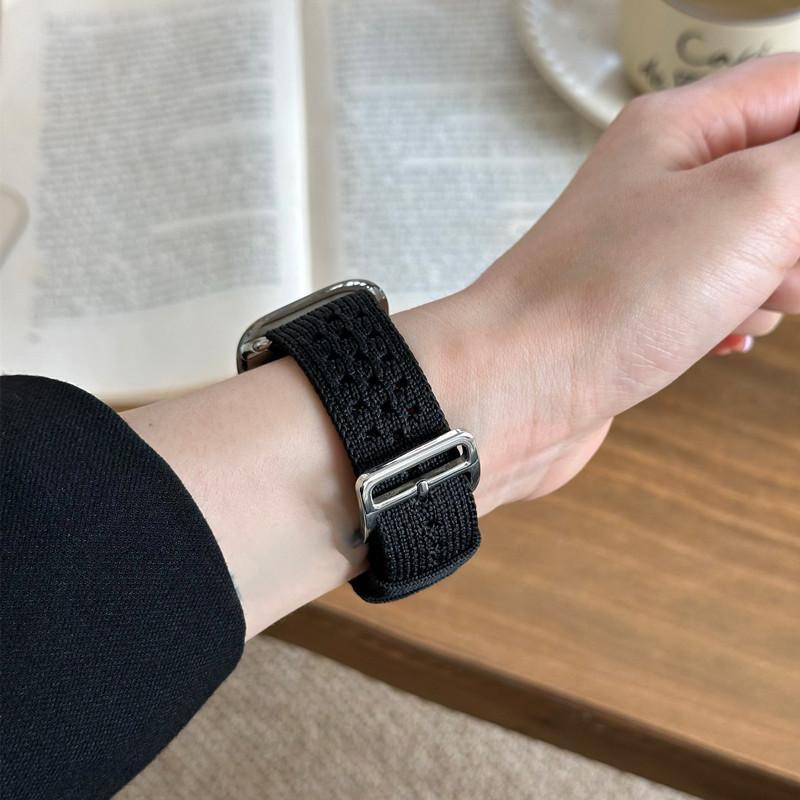 Вязаный спортивный ремешок для Apple Watch Band 46 мм 38 мм 40 мм 41 мм 44 мм 42 мм 45 мм 49 мм Браслет для iWatch Series 9 8 7 6 5 4 3 SE Ultra 2