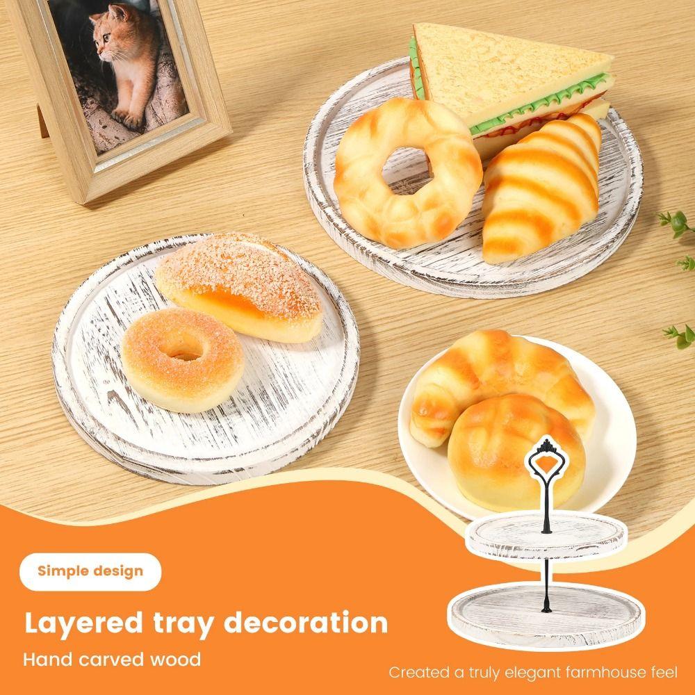 Decorative Round Tiered Fruit Plate 2/3-Layer Dessert Display Rack Dried Fruit