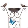 Комбинация купальни для птиц и решетки для растений для элегантности открытого сада