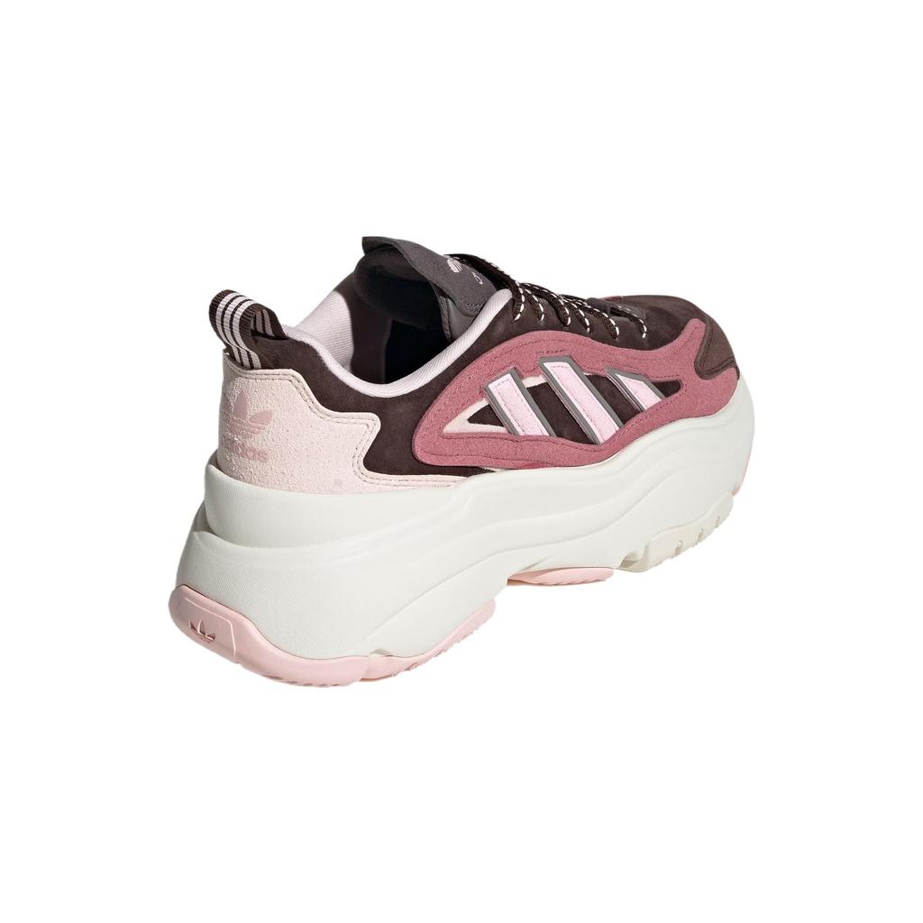 Adidas Originals Ozgaia Comfortable Non-Slip Wear-Resistant Breathable Low-Top Dad Shoes Women Sneaker Dark-Brown JS1657