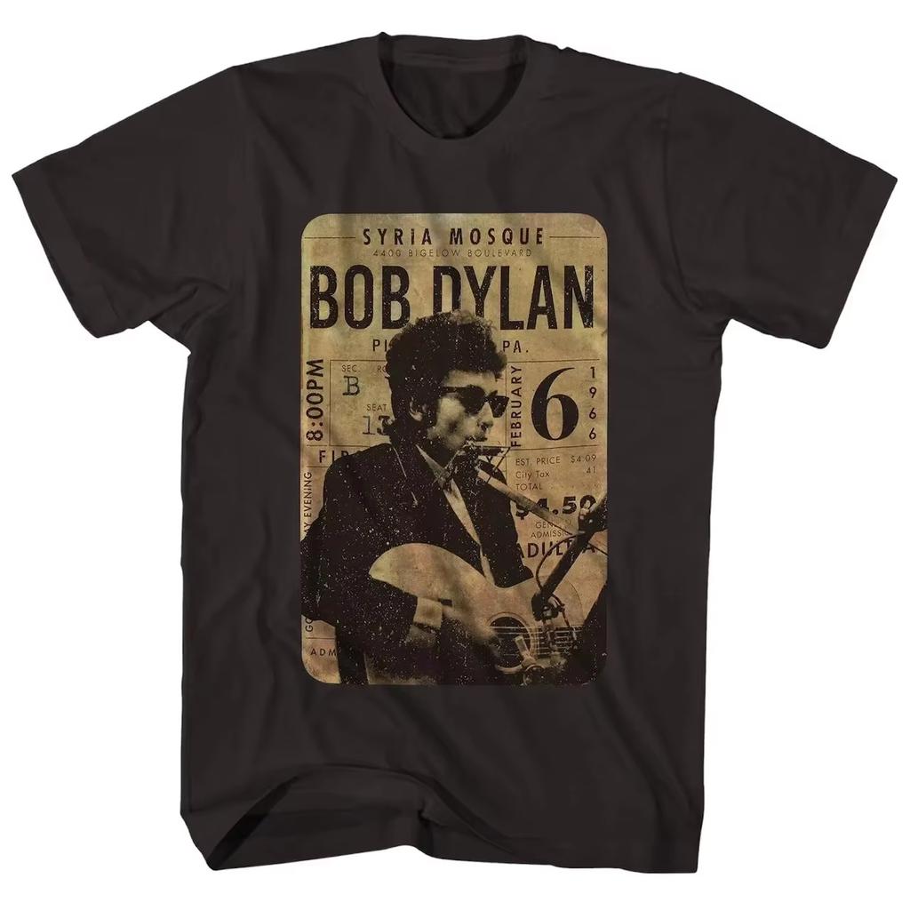 2025 Summer New Bob Dylan Rock Poet American Vintage High Street Tshirt Plus Size Casual Unisexs Unisex Top Tee Hip Hop Breathable
