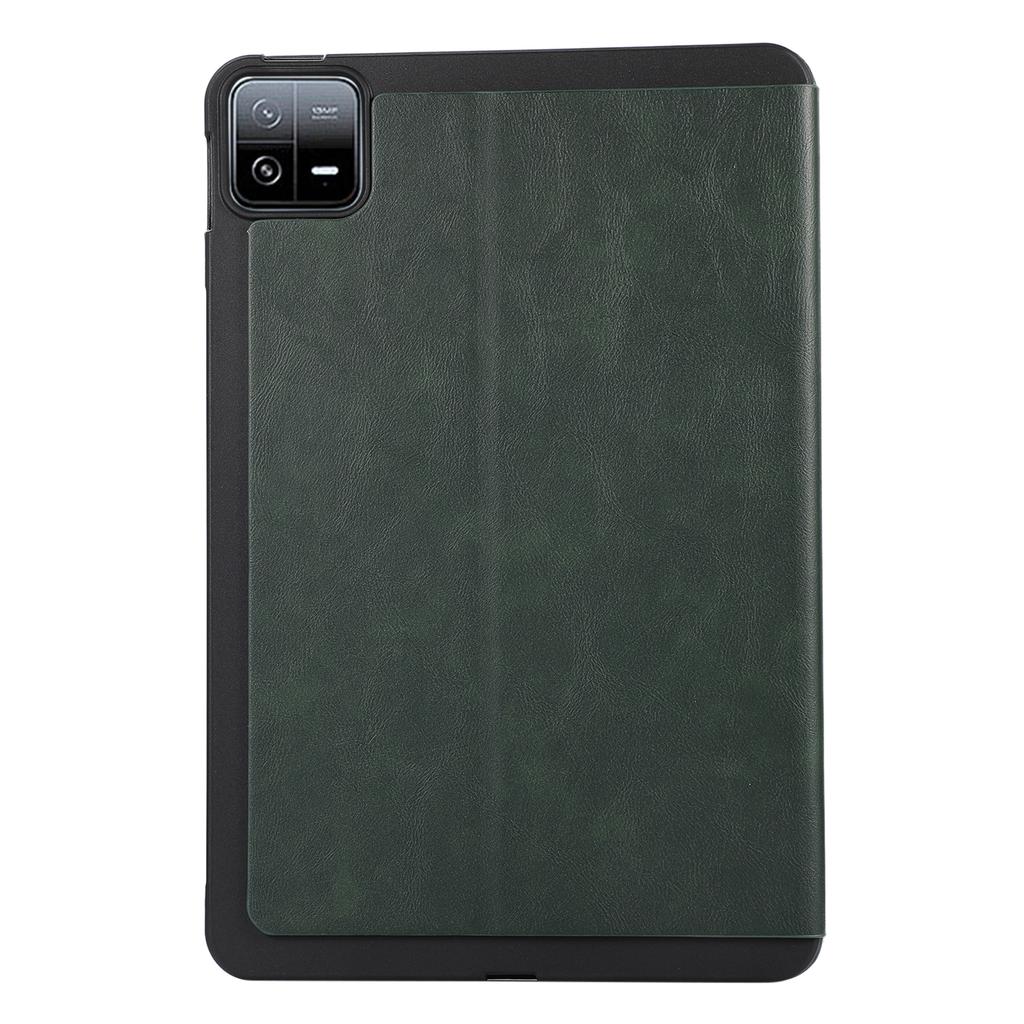 Для Xiaomi Pad 6 Кожаный чехол Складная подставка Внутренняя мягкая TPU накладка для планшета