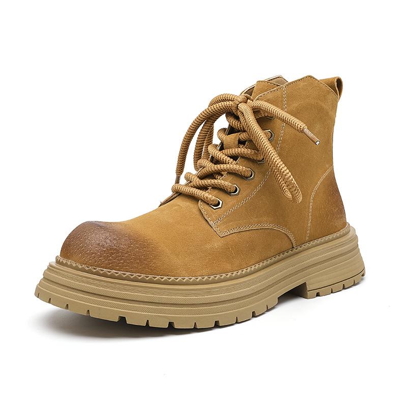 Ботинки Martin мужские весна-осень 2024 новые мужские туфли в британском стиле большие желтые ботинки короткие ботинки 66687-R