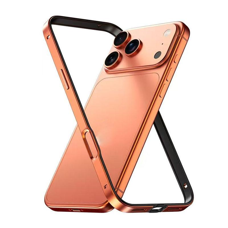 Hybrid Silicone Frame Aluminum Metal Phone Case For iPhone 17 16 15 14 13 12 Pro Max Better Heat Bumper