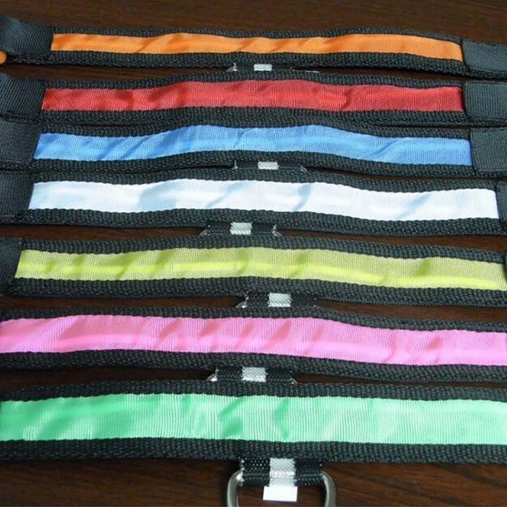 Светодиодный нейлоновый ошейник для собаки, питомца, кошки, защитное ночное ожерелье, ошейники с мигающим блеском против потери для выгула собаки