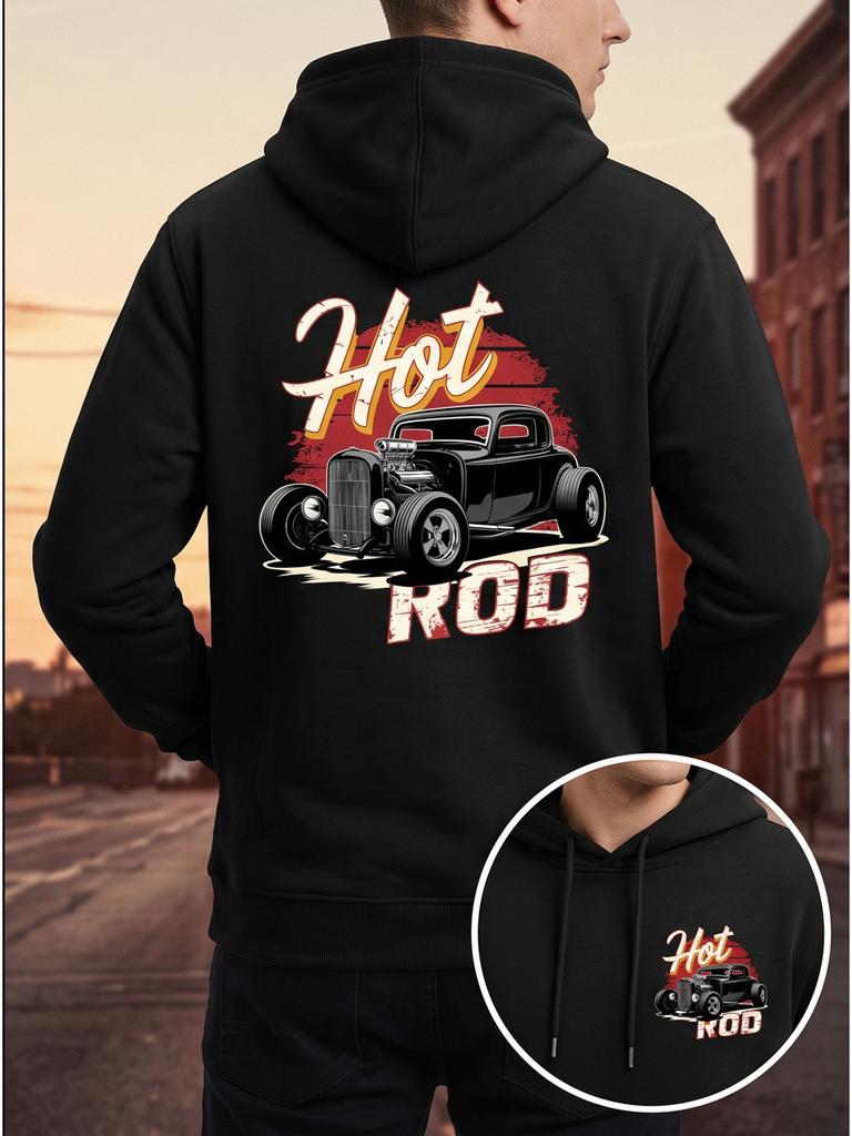 unisex Hot Blast Pullover Hoodie with Trendy Street-style Print on the Back. Loose Fit, Available with Front Print or Reversible Print. Lightweight an