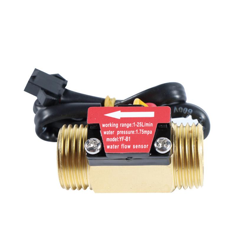 Brass Water Flow Sensor Hall Effect Flow Meter Liquid Flow Rate Sensor Brass Flow Switch Digital Monitoring Detector