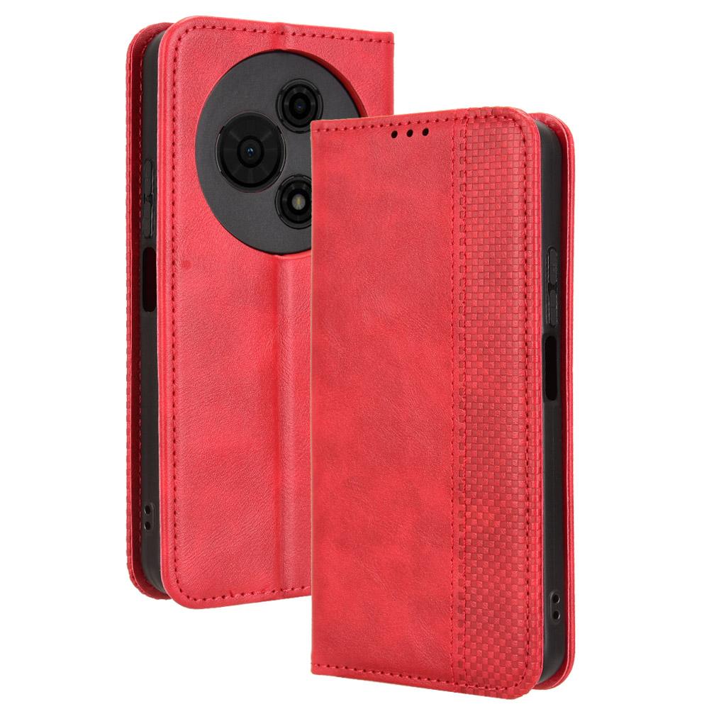 Для TCL 605 4G/60 SE Кожаный чехол-кошелек с подставкой Ретро текстура Чехол для телефона