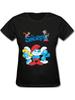Женская футболка Anskan с четырьмя смурфными эпизодами M